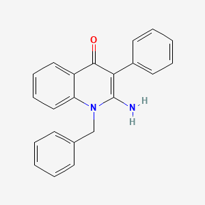 molecular formula C22H18N2O B7461067 2-Amino-1-benzyl-3-phenylquinolin-4-one 