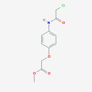 molecular formula C11H12ClNO4 B7461081 Methyl 2-[4-[(2-chloroacetyl)amino]phenoxy]acetate 