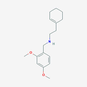 molecular formula C17H25NO2 B7461096 2-(cyclohexen-1-yl)-N-[(2,4-dimethoxyphenyl)methyl]ethanamine 