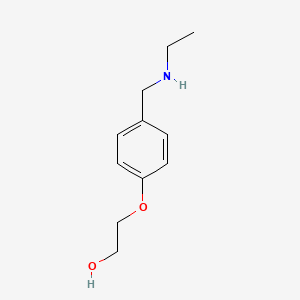molecular formula C11H17NO2 B7461112 2-[4-(Ethylaminomethyl)phenoxy]ethanol 