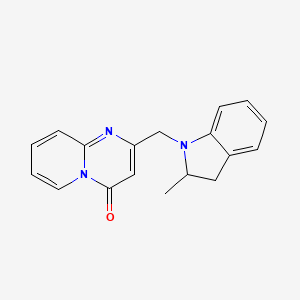 molecular formula C18H17N3O B7461159 2-[(2-Methyl-2,3-dihydroindol-1-yl)methyl]pyrido[1,2-a]pyrimidin-4-one 