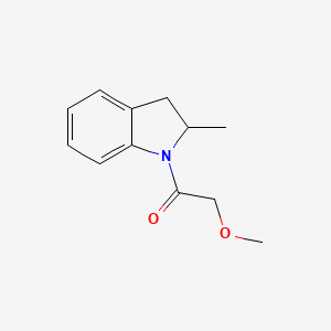 molecular formula C12H15NO2 B7461186 2-Methoxy-1-(2-methyl-2,3-dihydroindol-1-yl)ethanone 