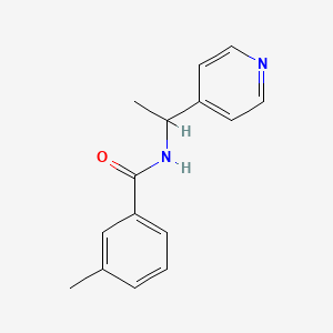 molecular formula C15H16N2O B7461202 3-methyl-N-(1-pyridin-4-ylethyl)benzamide 