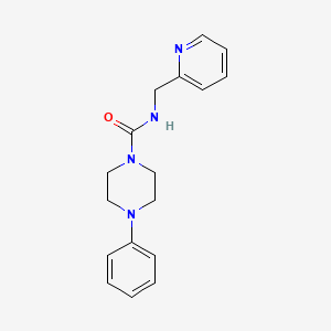 molecular formula C17H20N4O B7461207 4-phenyl-N-(pyridin-2-ylmethyl)piperazine-1-carboxamide 