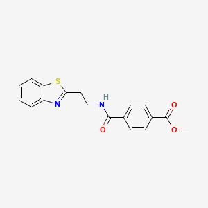molecular formula C18H16N2O3S B7461230 Methyl 4-[2-(1,3-benzothiazol-2-yl)ethylcarbamoyl]benzoate 