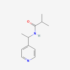 2-methyl-N-(1-pyridin-4-ylethyl)propanamide