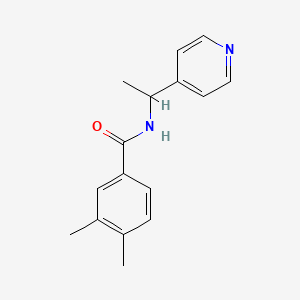 molecular formula C16H18N2O B7461239 3,4-dimethyl-N-(1-pyridin-4-ylethyl)benzamide 