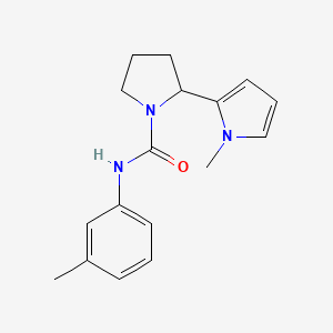 molecular formula C17H21N3O B7461264 N-(3-methylphenyl)-2-(1-methylpyrrol-2-yl)pyrrolidine-1-carboxamide 