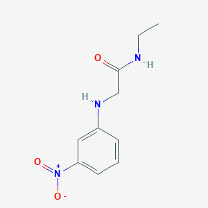 molecular formula C10H13N3O3 B7461271 N-ethyl-2-(3-nitroanilino)acetamide 