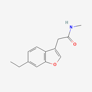 molecular formula C13H15NO2 B7461279 2-(6-ethyl-1-benzofuran-3-yl)-N-methylacetamide 