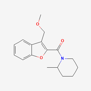 molecular formula C17H21NO3 B7461292 [3-(Methoxymethyl)-1-benzofuran-2-yl]-(2-methylpiperidin-1-yl)methanone 