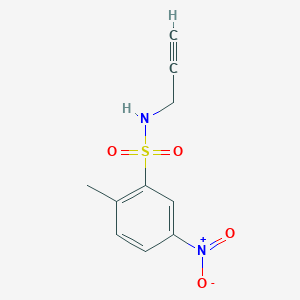 molecular formula C10H10N2O4S B7461300 2-methyl-5-nitro-N-prop-2-ynylbenzenesulfonamide 