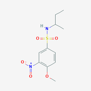 molecular formula C11H16N2O5S B7461313 N-butan-2-yl-4-methoxy-3-nitrobenzenesulfonamide 