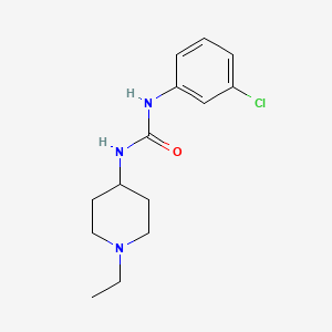 molecular formula C14H20ClN3O B7461322 1-(3-Chlorophenyl)-3-(1-ethylpiperidin-4-yl)urea 