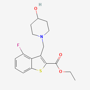 molecular formula C17H20FNO3S B7461341 Ethyl 4-fluoro-3-[(4-hydroxypiperidin-1-yl)methyl]-1-benzothiophene-2-carboxylate 