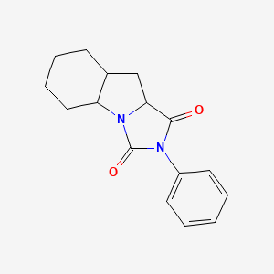 molecular formula C16H18N2O2 B7461356 2-Phenyl-3a,4,4a,5,6,7,8,8a-octahydroimidazo[1,5-a]indole-1,3-dione 