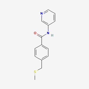 molecular formula C14H14N2OS B7461365 4-(methylsulfanylmethyl)-N-pyridin-3-ylbenzamide 
