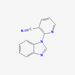 molecular formula C13H8N4 B7461378 2-(Benzimidazol-1-yl)pyridine-3-carbonitrile 