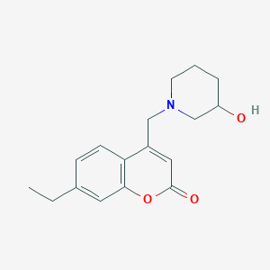 molecular formula C17H21NO3 B7461385 7-Ethyl-4-[(3-hydroxypiperidin-1-yl)methyl]chromen-2-one 