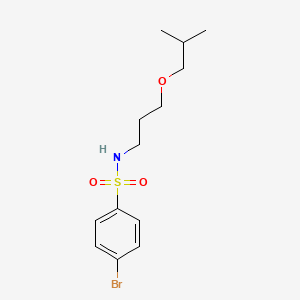 molecular formula C13H20BrNO3S B7461403 4-bromo-N-[3-(2-methylpropoxy)propyl]benzenesulfonamide 