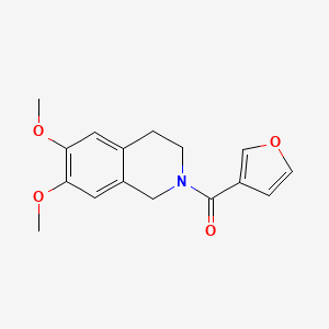 molecular formula C16H17NO4 B7461420 (6,7-dimethoxy-3,4-dihydro-1H-isoquinolin-2-yl)-(furan-3-yl)methanone 