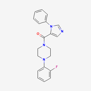 [4-(2-Fluorophenyl)piperazin-1-yl]-(3-phenylimidazol-4-yl)methanone