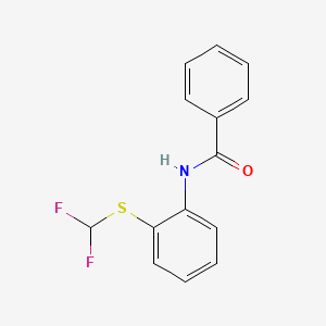 molecular formula C14H11F2NOS B7461478 N-[2-(difluoromethylsulfanyl)phenyl]benzamide 
