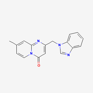 molecular formula C17H14N4O B7461501 2-(Benzimidazol-1-ylmethyl)-8-methylpyrido[1,2-a]pyrimidin-4-one 