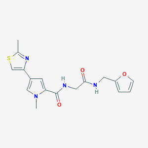 molecular formula C17H18N4O3S B7461502 N-[2-(furan-2-ylmethylamino)-2-oxoethyl]-1-methyl-4-(2-methyl-1,3-thiazol-4-yl)pyrrole-2-carboxamide 