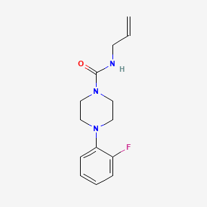 molecular formula C14H18FN3O B7461513 4-(2-fluorophenyl)-N-prop-2-enylpiperazine-1-carboxamide 