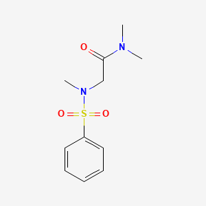 molecular formula C11H16N2O3S B7461526 2-[benzenesulfonyl(methyl)amino]-N,N-dimethylacetamide 