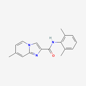 molecular formula C17H17N3O B7461533 N-(2,6-dimethylphenyl)-7-methylimidazo[1,2-a]pyridine-2-carboxamide 