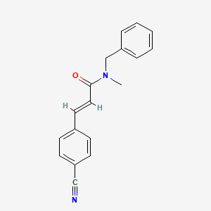 molecular formula C18H16N2O B7461555 (E)-N-benzyl-3-(4-cyanophenyl)-N-methylprop-2-enamide 