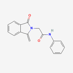 molecular formula C17H14N2O2 B7461560 2-(1-methylidene-3-oxoisoindol-2-yl)-N-phenylacetamide 