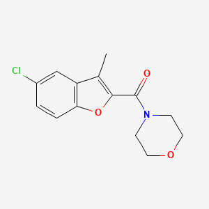 molecular formula C14H14ClNO3 B7461570 (5-Chloro-3-methyl-1-benzofuran-2-yl)-morpholin-4-ylmethanone 