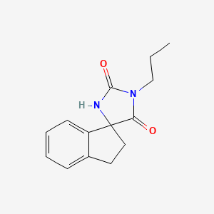 molecular formula C14H16N2O2 B7461575 3'-Propylspiro[1,2-dihydroindene-3,5'-imidazolidine]-2',4'-dione 