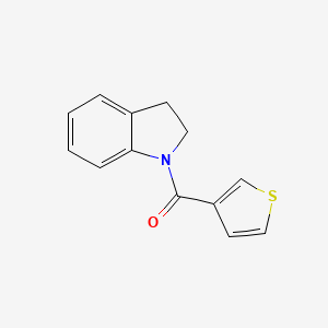 molecular formula C13H11NOS B7461593 2,3-Dihydroindol-1-yl(thiophen-3-yl)methanone 