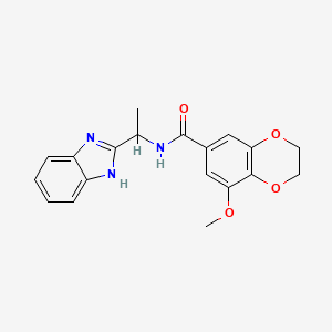molecular formula C19H19N3O4 B7461622 N-[1-(1H-benzimidazol-2-yl)ethyl]-5-methoxy-2,3-dihydro-1,4-benzodioxine-7-carboxamide 