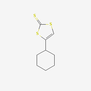 molecular formula C9H12S3 B7461630 4-Cyclohexyl-1,3-dithiol-2-thione 