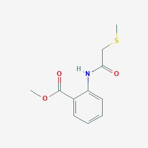 molecular formula C11H13NO3S B7461665 Methyl 2-[(2-methylsulfanylacetyl)amino]benzoate 