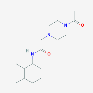 molecular formula C16H29N3O2 B7461682 2-(4-acetylpiperazin-1-yl)-N-(2,3-dimethylcyclohexyl)acetamide 