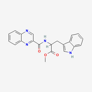 molecular formula C21H18N4O3 B7461695 methyl 3-(1H-indol-3-yl)-2-(quinoxaline-2-carbonylamino)propanoate 