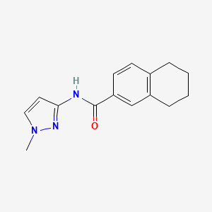 molecular formula C15H17N3O B7461700 N-(1-methylpyrazol-3-yl)-5,6,7,8-tetrahydronaphthalene-2-carboxamide 