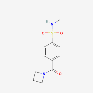molecular formula C12H16N2O3S B7461732 4-(azetidine-1-carbonyl)-N-ethylbenzenesulfonamide 