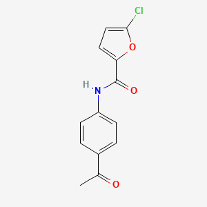 molecular formula C13H10ClNO3 B7461739 N-(4-acetylphenyl)-5-chlorofuran-2-carboxamide 