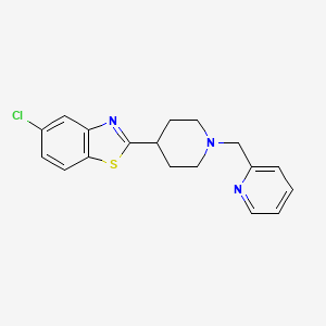 molecular formula C18H18ClN3S B7461807 5-Chloro-2-[1-(pyridin-2-ylmethyl)piperidin-4-yl]-1,3-benzothiazole 