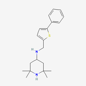 molecular formula C20H28N2S B7461825 2,2,6,6-tetramethyl-N-[(5-phenylthiophen-2-yl)methyl]piperidin-4-amine 