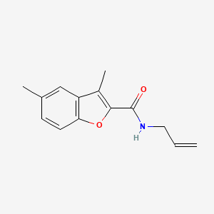 molecular formula C14H15NO2 B7461831 3,5-dimethyl-N-prop-2-enyl-1-benzofuran-2-carboxamide 