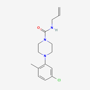 molecular formula C15H20ClN3O B7461837 4-(5-chloro-2-methylphenyl)-N-prop-2-enylpiperazine-1-carboxamide 