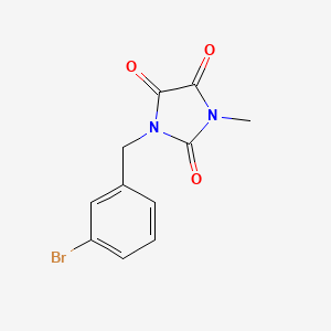 molecular formula C11H9BrN2O3 B7461845 1-[(3-Bromophenyl)methyl]-3-methylimidazolidine-2,4,5-trione 